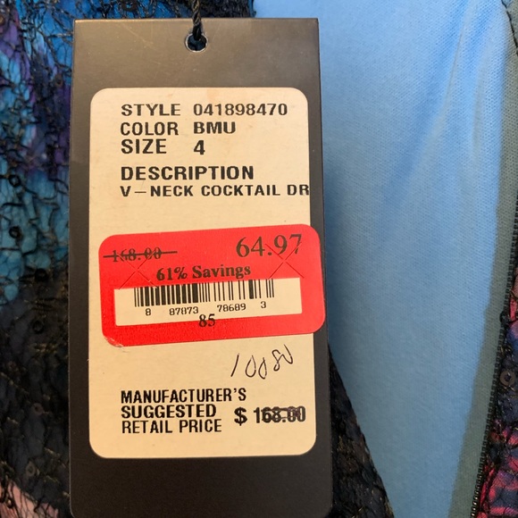 Adrianna Papell Cocktail Dress Size 4 - Picture 6 of 6